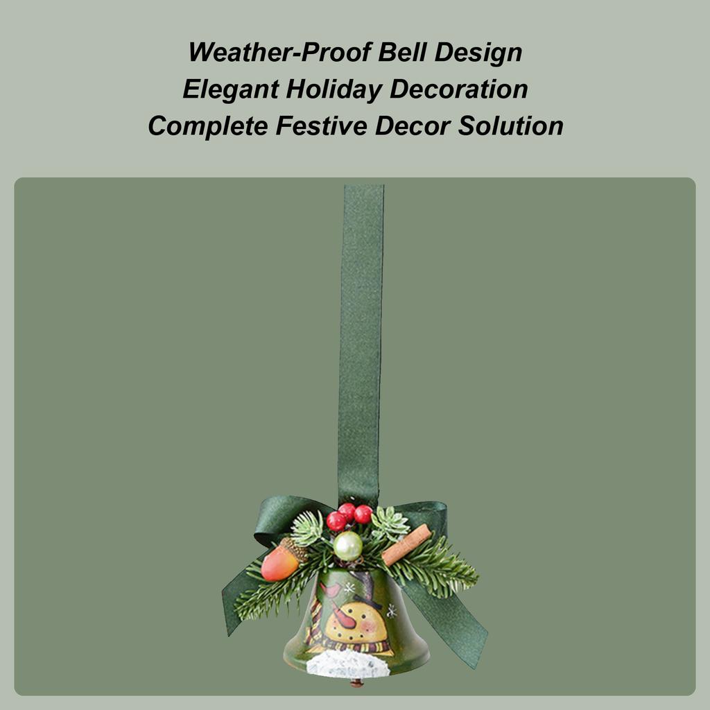 Jingle Bell Metal Pendant Home Decor Front Door Hanger Bells Decorations For Wall Classroom Wreaths Window Staircase Tree Mantel
