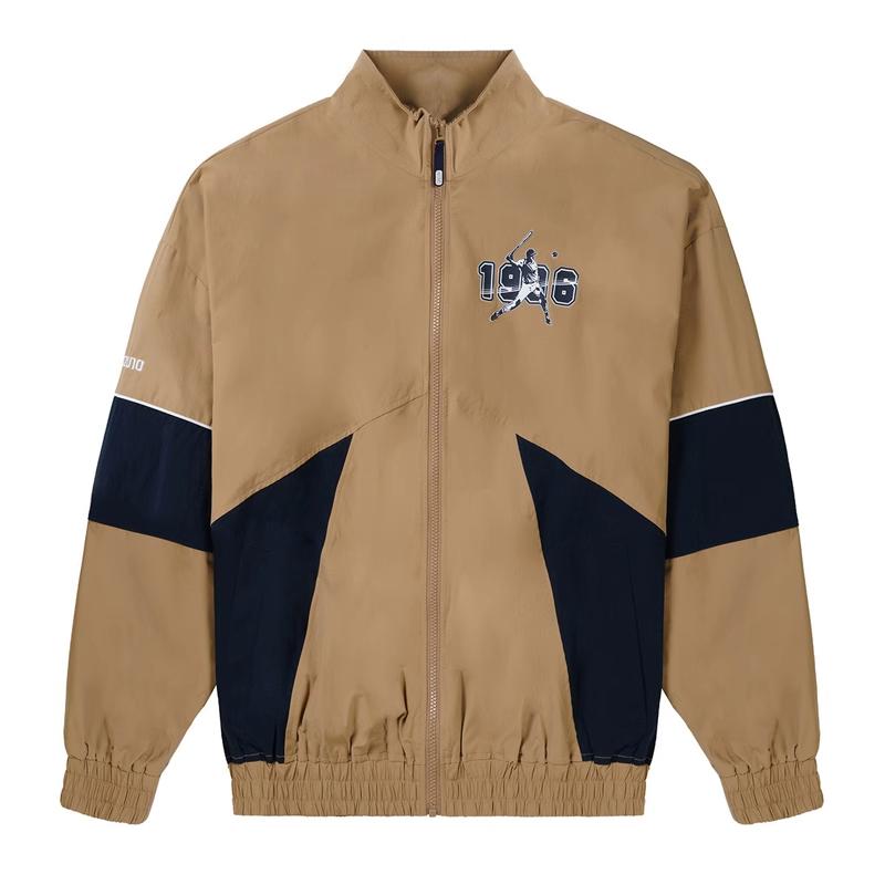 

Mizuno Heritage Sports Lifestyle Series Minimalist Brand Logo Color Block Waterproof Design Comfortable Casual Baseball Jacket Men jackets D2CE24H1 XL