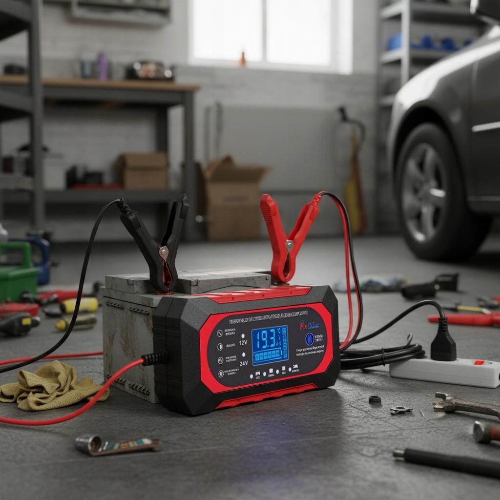 Automatic Intelligent Battery Charger, & 24V, LCD Display