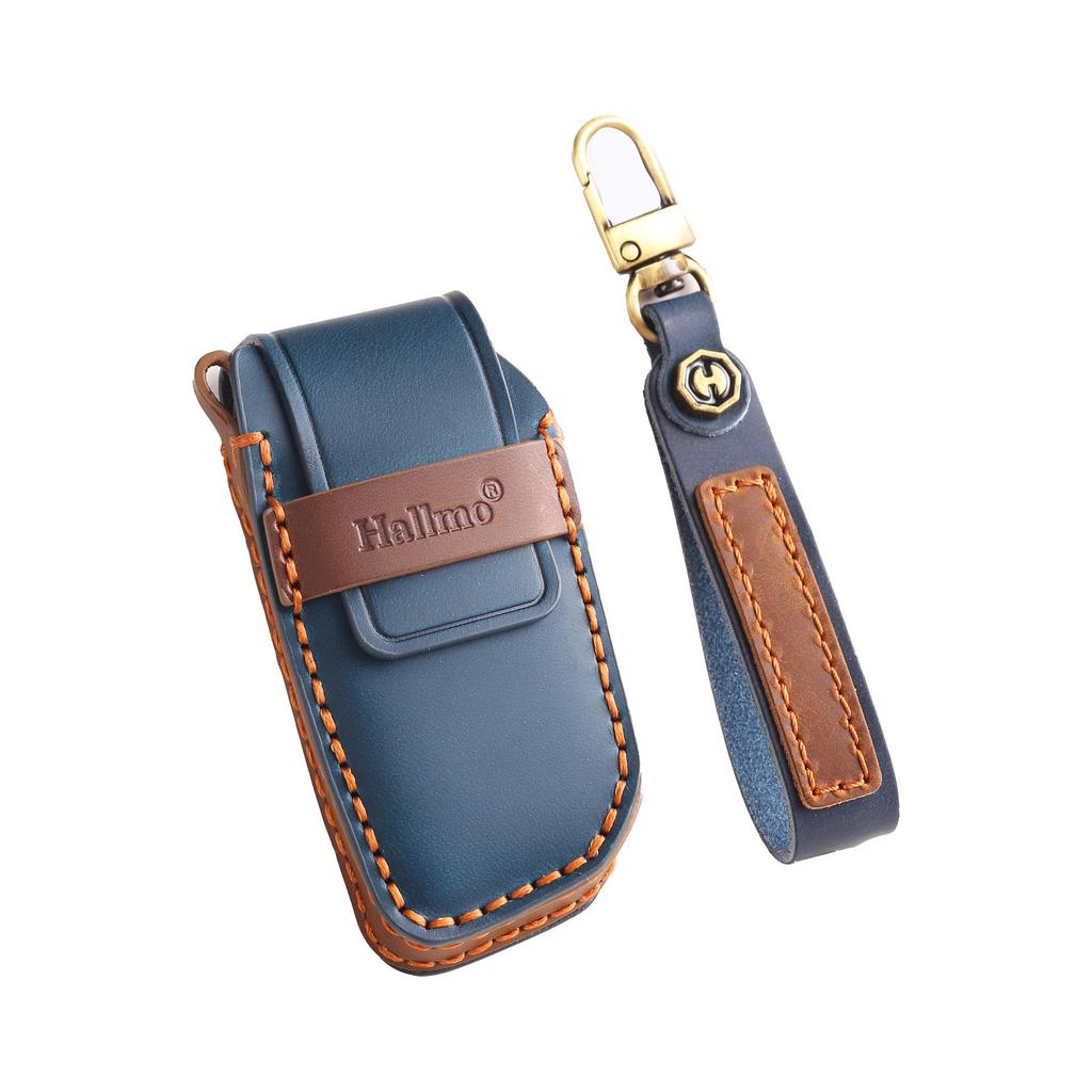 BMW Leather Key Cover - Premium Cowhide Shell for Men