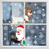 Weihnachtsmann, Schneemann, Rentier & Schneeflocke Elektrostatische Fensteraufkleber