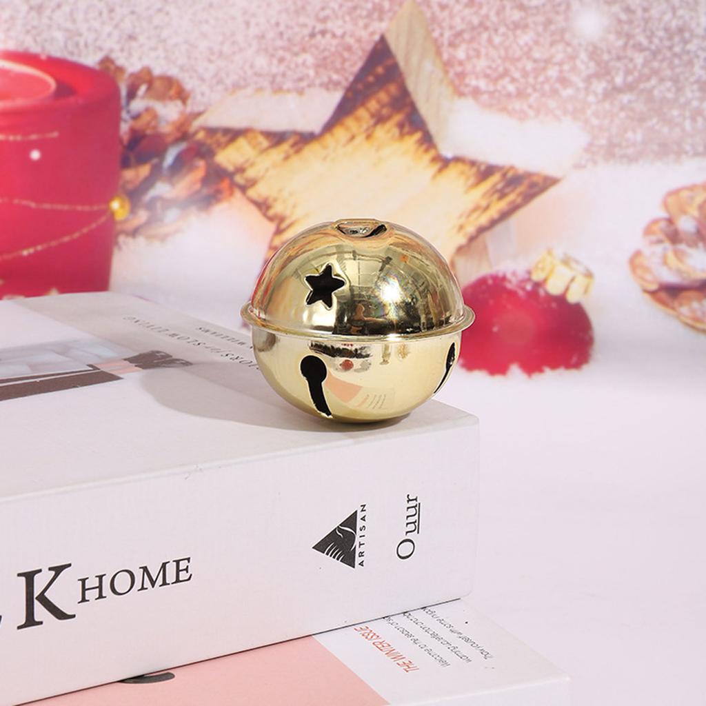 5 st Röda Guld Bjällror Järn Hängen Hängande Julgransprydnader Juldekorationer Fest DIY Hantverkstillbehör