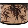 Drum Lamp Shade, E27 Vintage Lampshade Bamboos Pattern Chandelier Lamp Cover Replaceable Light Accessories for Pendant Floor Light, 30X30x20CM