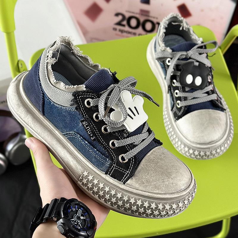 New Men's Shoes Low-top Heightening Platform Shoes Bread Shoes Little White Shoes Star Bag Head Shoes