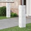 Solar LED Path Light 2 Pcs White Cold Rolled Steel