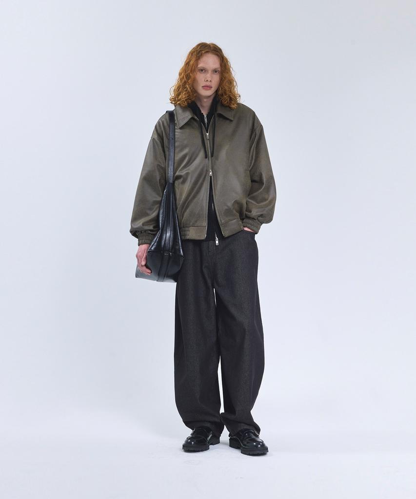 Standarderror 87-Stan009 [Renewal] Standard Blouson Suede Jacket Crack Khaki (C Type)