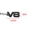3D Metalen V8 Logo Stijl Auto Sleutelhanger Sleutelring Sleutelketting Ringhouder voor Ford Jeep Dodge Toyota 4Runner LAND CRUISER Chevrolet