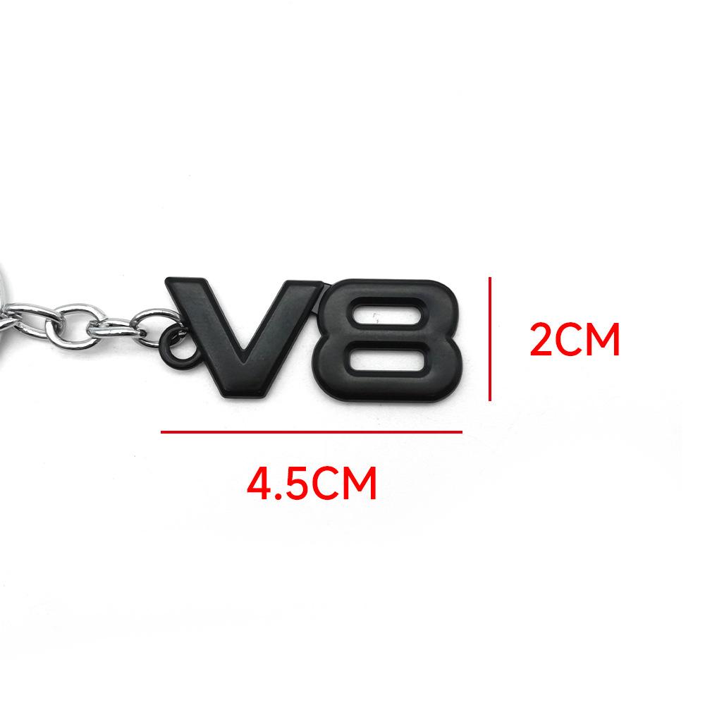 3D Metalen V8 Logo Stijl Auto Sleutelhanger Sleutelring Sleutelketting Ringhouder voor Ford Jeep Dodge Toyota 4Runner LAND CRUISER Chevrolet