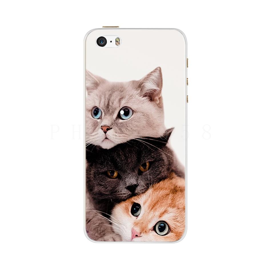 Case For iPhone 5 5S SE Case Silicone Soft TPU Cute Cartoon Pattern Protector Shell For iPhone 6 6S 5 iPhone6S Case Cover Fundas