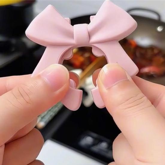 Spatelhållare för gryta Silikonskedstöd Rosettdesign Klämma Spatelstöd Gryta Panna Hållare för matlagning Håller köksbänken ren