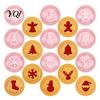 Creative Holiday Kitchen Gadgets 9 Pcs Christmas Cookie Cutter with Stamps Set, 3D Pressable Biscuit Plunger Mold, New Year Baking Tools Gingerbread