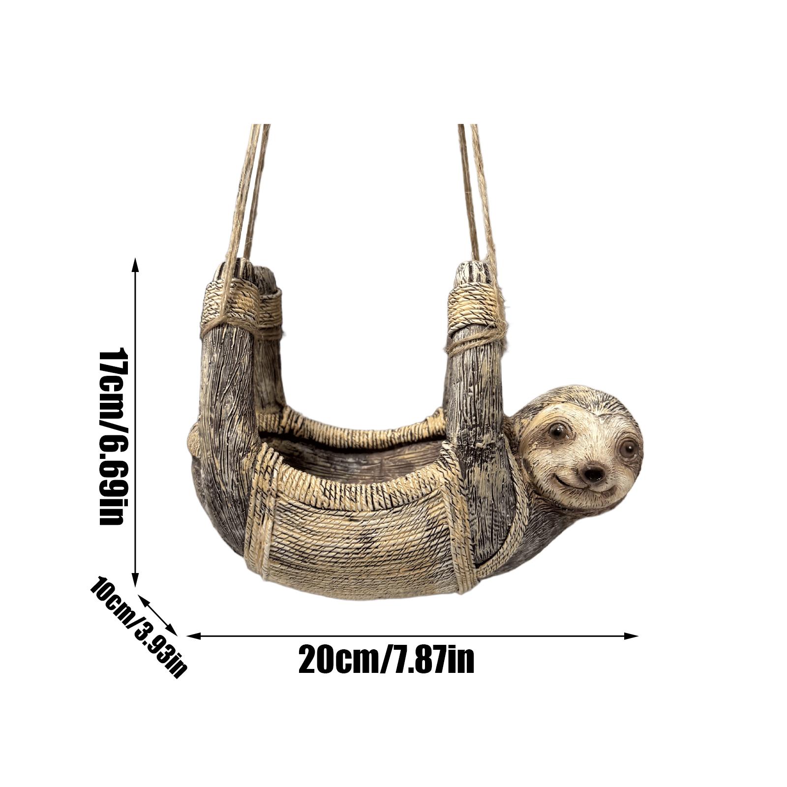 

Sloth Bird Feeder Outdoor Hanging Bird Feeder Pendant Decoration Bird Bathtub Garden Courtyard Decoration Current Feeder One Size