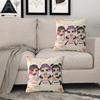 Kpop Style Throw Pillow Decorative Cushion Cute Chibi Anime Maid Cafe Print Soft Pillow For Sofa Bedroom Perfect Gift For Teens Fans