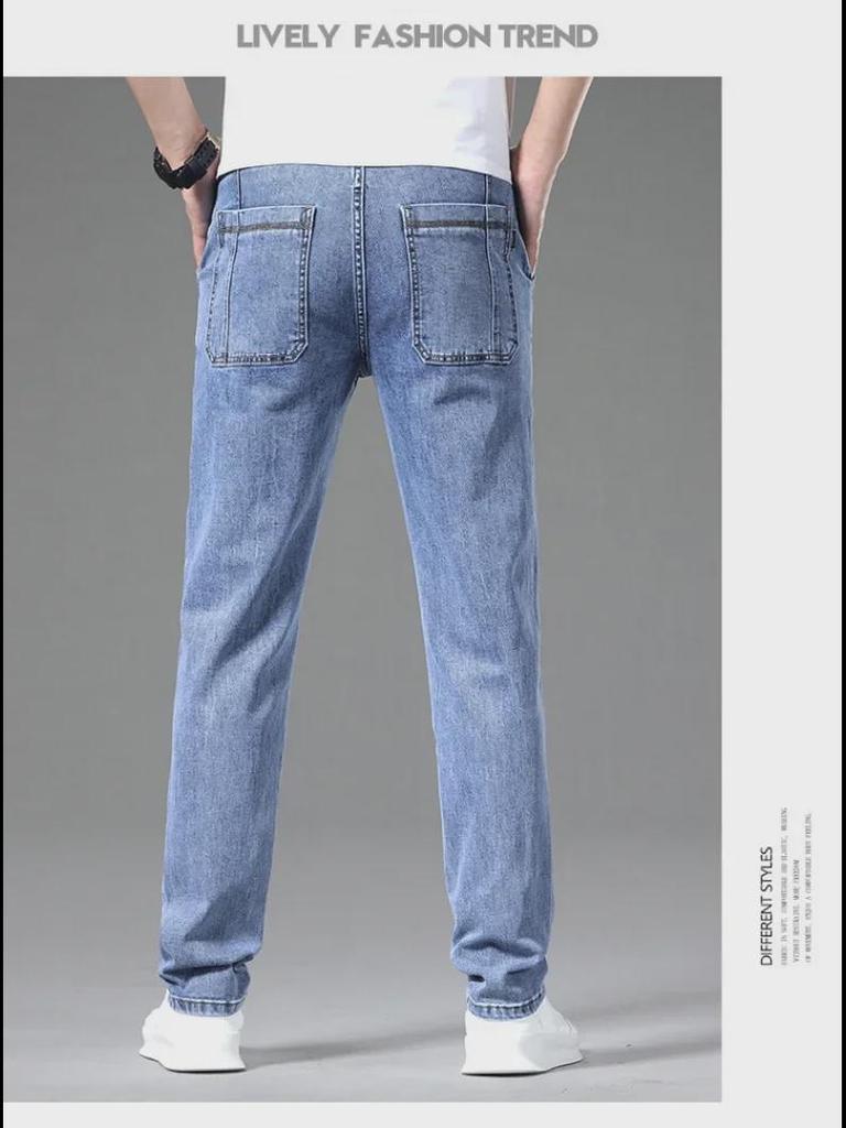 Men's Six-Pocket Stretch Jeans - New Trendy Casual Trousers for Spring & Summer