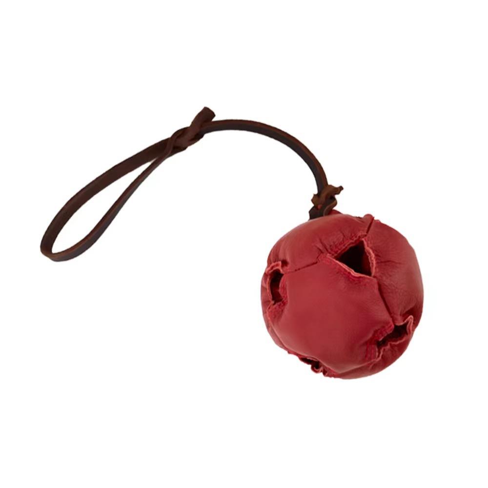 

Puppies Small and medium-sized dog training Cowhide Ball Training Supplies Bite Ball Pet Toys Vent Ball Cowhide Bite Stick 10CM червоний