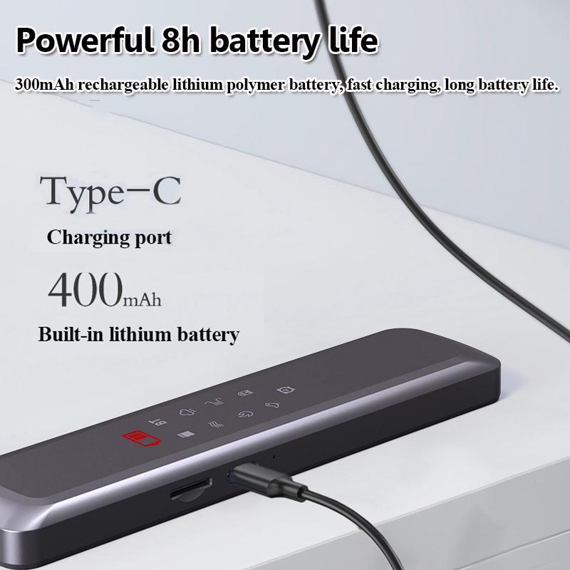 Under Pillow Bone Conduction Bluetooth Speaker White Noise Sleep Aid Soundbar with LED Display Timed Shutdown TF Card Music Play