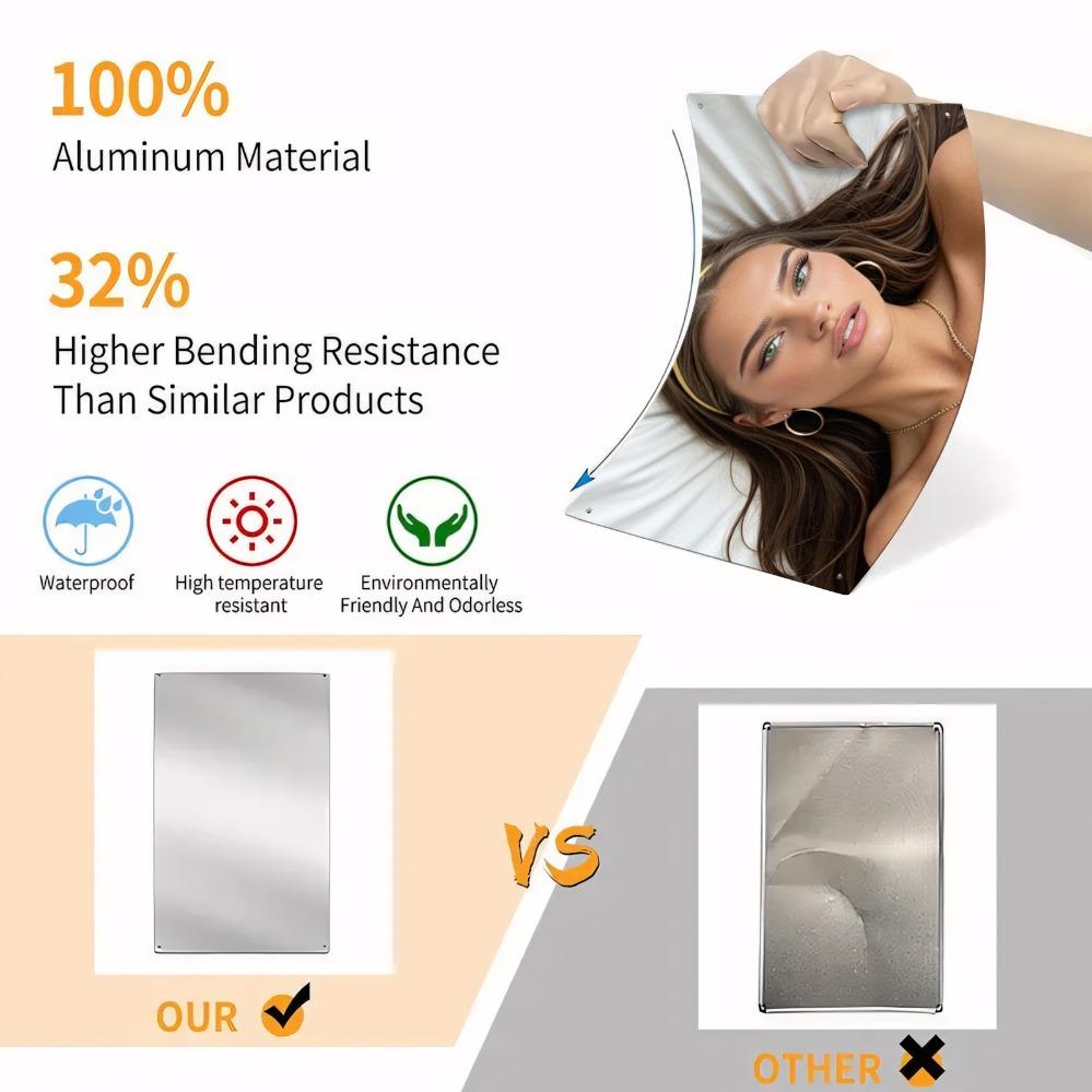 Brand 2D Aluminum Wall Art 8x12 Inch Waterproof Heat-Resistant Metal Print - Home Garden Bar Coffee Shop Decor Gift F