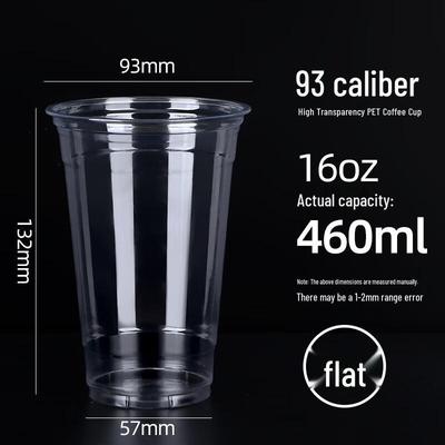 WS Disposable PET Plastic Cold Drink Cups (1000 Pcs, No Lid)