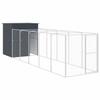 VidaXL Niche pour chien avec cour anthracite 165x659x181 cm, cage pour chien, abri pour chien, maison pour animaux, cages 3189100