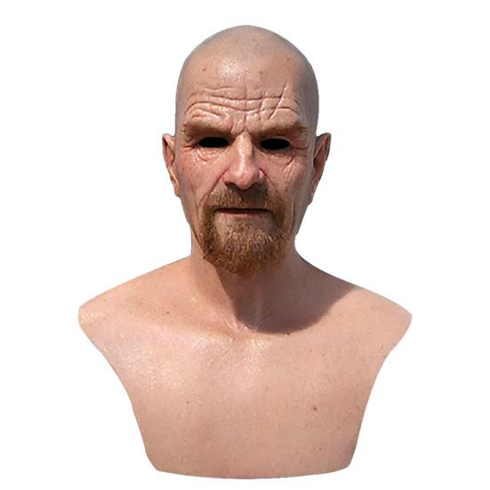 Elder Costume Headwear Realistic Grandmother/Grandfather/Male/Girl Comfortable Wear High Toughness Soft Cosplay Props