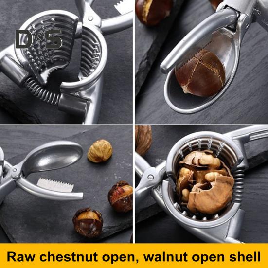 2 In 1 Nut Sheller And Cracker Tool Nutcracker for All Nuts Heavy Duty Shell Cracker with Non-slip Handle Chestnut Cutter for Walnuts Pecans Almonds