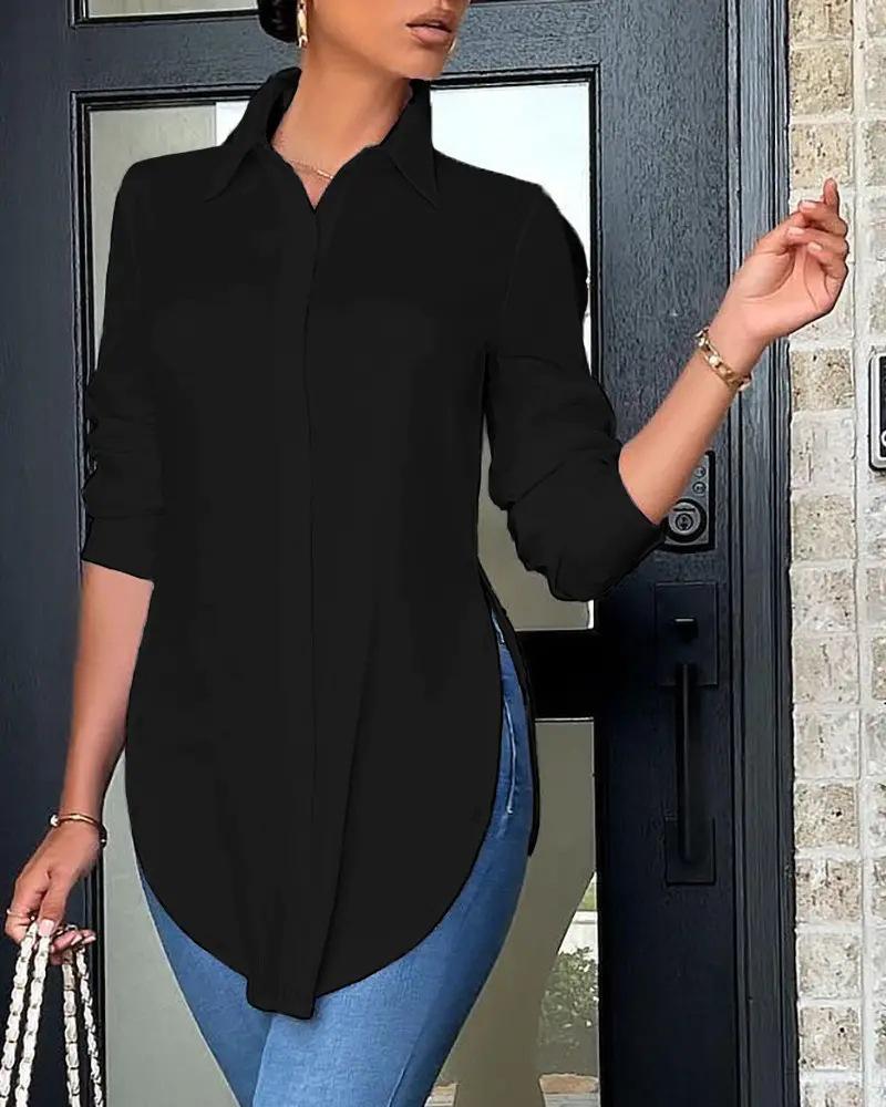 

Зарубежный милый стиль приталенный женский кардиган из полиэстера с воротником поло M