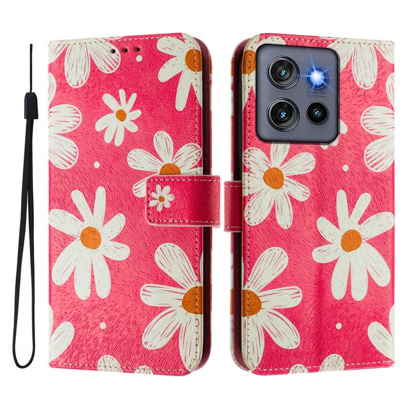 Luxury Flip Leather Case For Motorola Edge 60 Pro Flip Cover on For Moto Edge 60 Fusion Stylus 5G Wallet Bags Flower Cases Shell