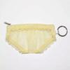 Unique Briefs Shape Cosmetic Bag Lace Heart Mesh Makeup Storage Pouch Y2K Transparent Toiletry Bag Storage for Travel