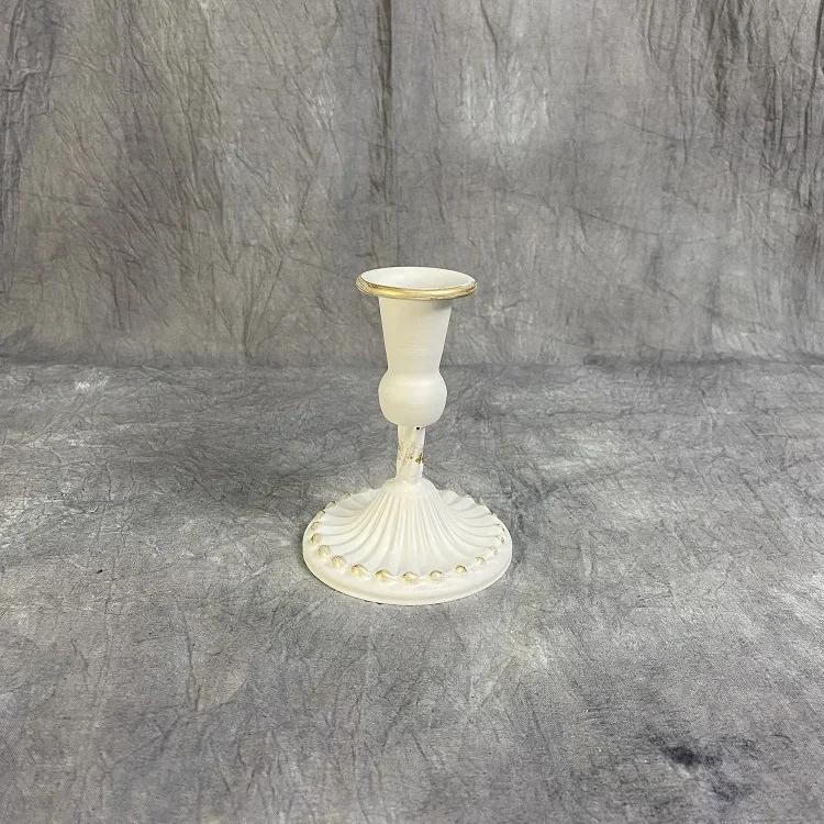 Enkel metall ljusstake Romantiska bröllopsdekorationer Järnkonst Ljusstakar Vardagsrum Ljusmiddagsdekoration