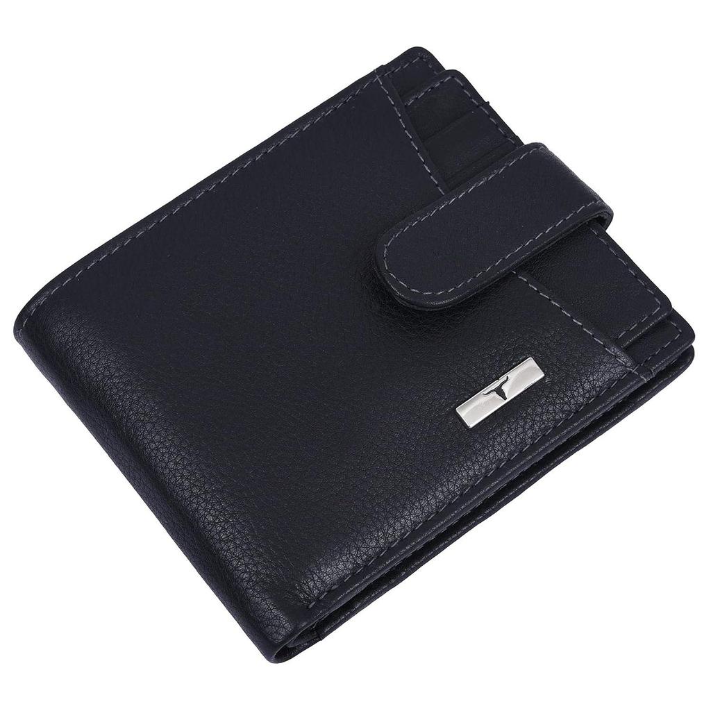 Oswald Black Leather Wallet for Men