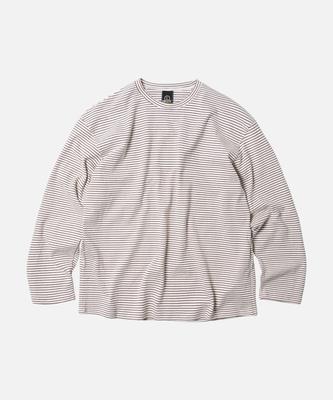 FRIZMWORKS Stripe Oversized Relax Tee 002 _ Ivory