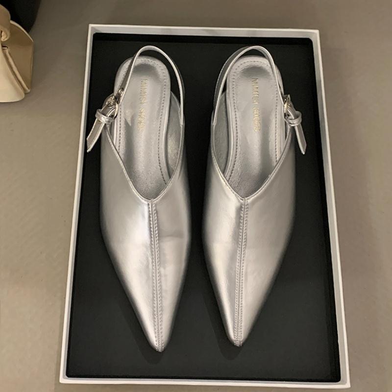 

Женские босоножки Bailamos с острым носком, элегантные туфли на низком каблуке, летняя мода, женские туфли-мюли, туфли-лодочки, туфли-лодочки 35