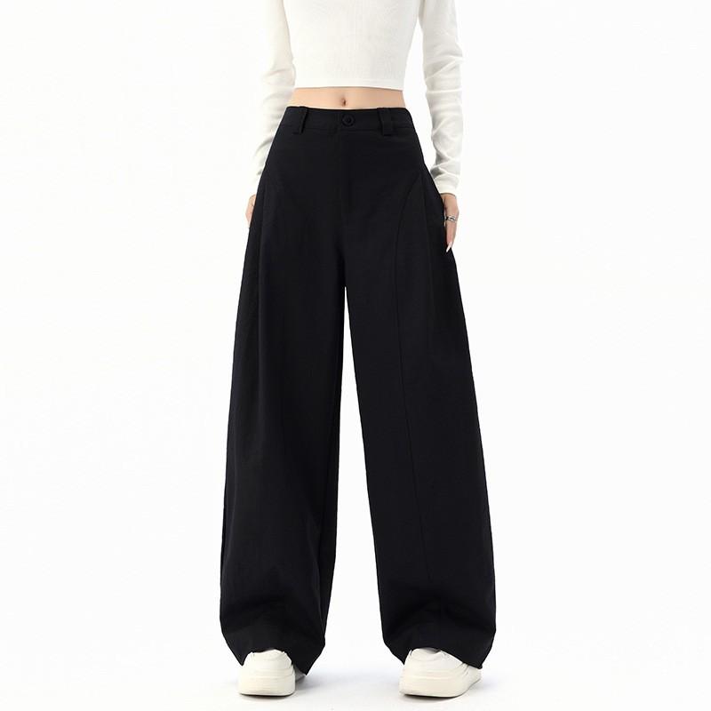 Womens High-Waisted Wide-Leg Trousers 2026 Casual Loose Pants
