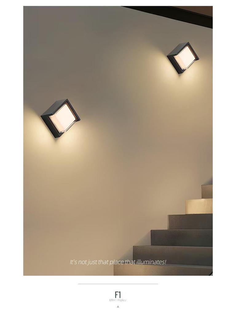 Wasserdichte LED-Wandleuchte für Villa, Garten, Hotel, Balkon, Flur und Zaun - Innen-/Außenbereich