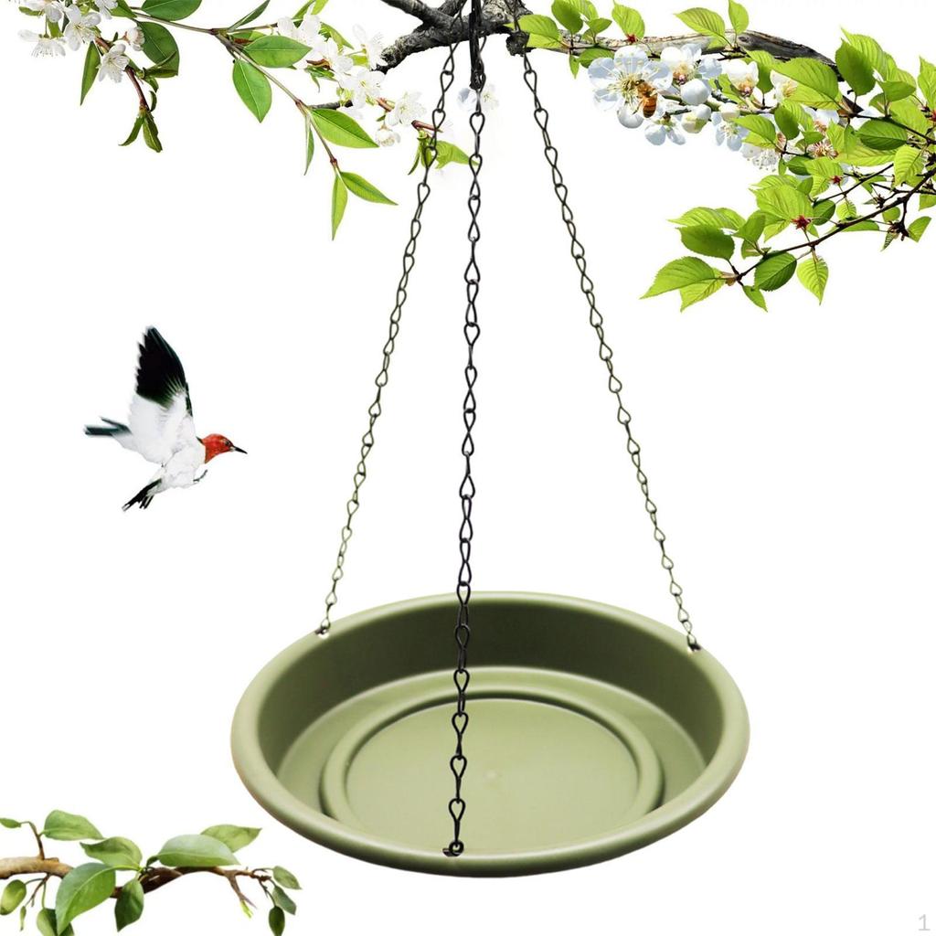 Bird Bath, Chain Feeder, Garden Hanging Bath for Pigeons in Outdoor