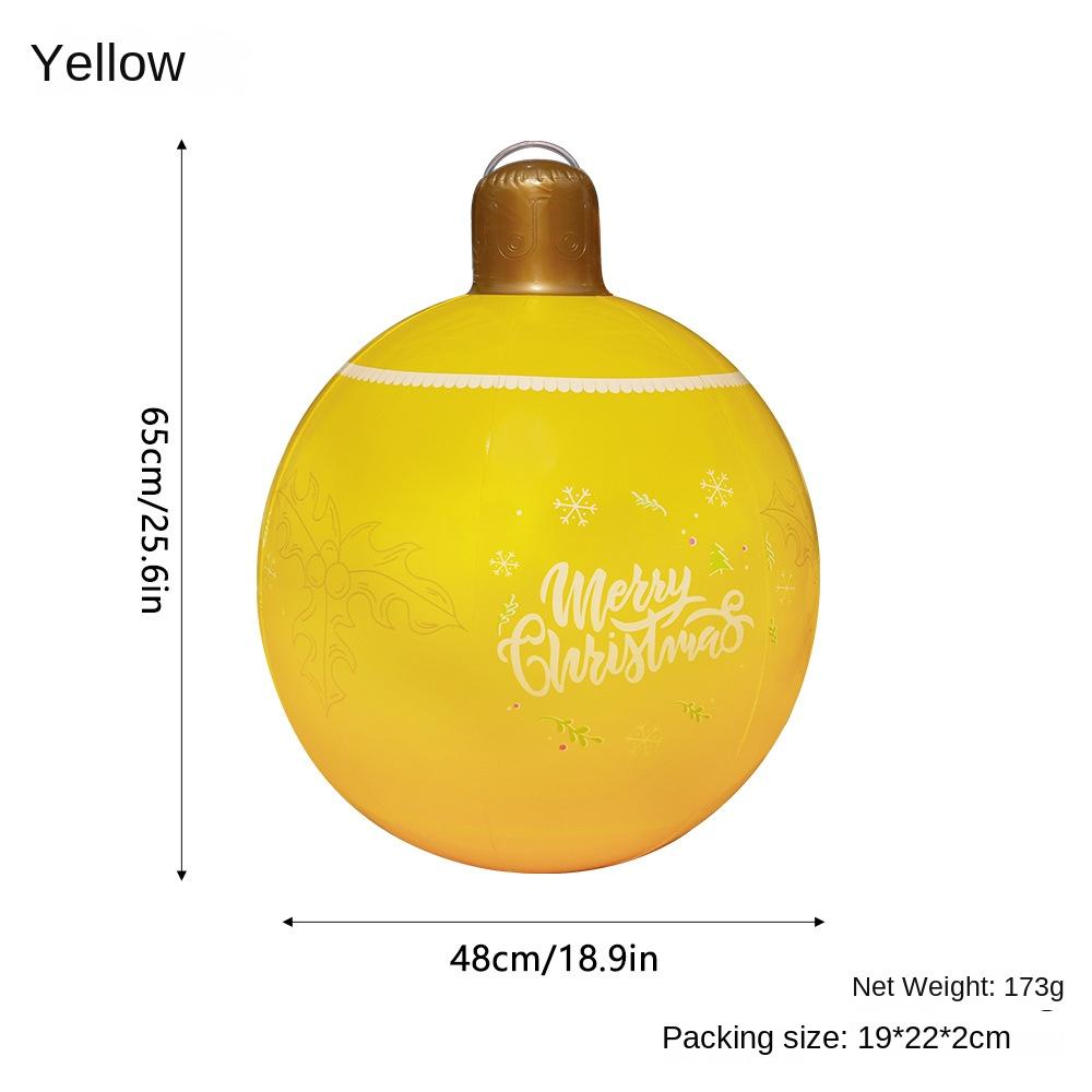 PVC Inflatable Christmas Ball Garden Decoration Lantern Ball Christmas Supplies Toy Atmosphere Ball