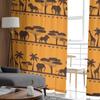 African Ethnic Lion Elephant Giraffe Tree Tulle Sheer Curtains for Living Room Bedroom Kitchen Decoration Voile Organza Curtains
