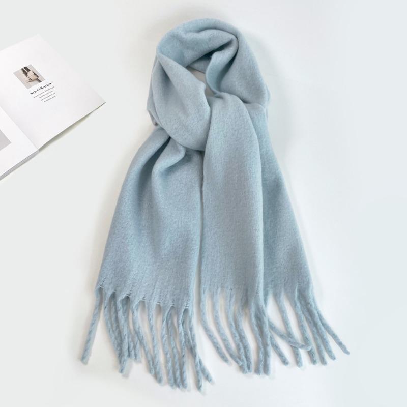 Solid Color Scarf Women's Winter New Imitation Cashmere Scarf Multi-color Warm Scarf Long Shawl