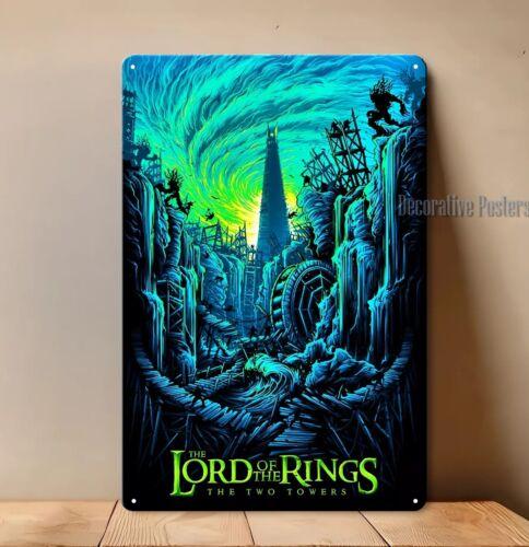 The Two Towers Movie Metal Poster Tin Sign xcm (inchAluminum 20x30cm(7.8x11.8inch)