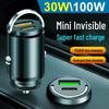 66W Car Charger: Super Fast PD100W Dual Port Flash Charging Adapter