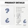 Flower Cat Kitchen Towels Set of 2, Floral Cats Mom Towels for Cat Lovers Women Girls Dish Hand Tea Towel, Cute Light Blue and White Chinoiserie