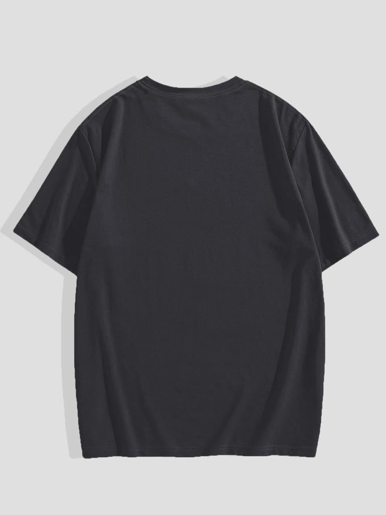 Gothic Style Summer Short-Sleeve T-Shirt Featuring a Demon Guardian Anime Design