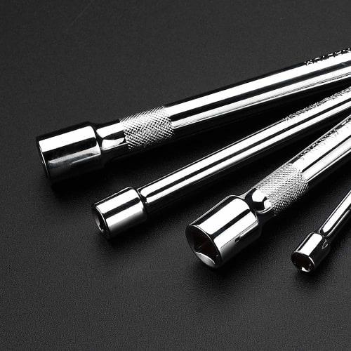 46-Piece Socket Wrench and Ratchet Wrench Set with 6.3mm (1/4") Drive, Automotive Repair Tool Set with 45 Gears, Convenient for Car Maintenance, Inspe