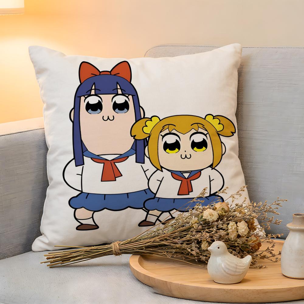 Cushion Cover  Linen  SkinFriendly Soft Decorative Case For Sofa Home Decor Cute Anime Pop Team Epic Pillow cover