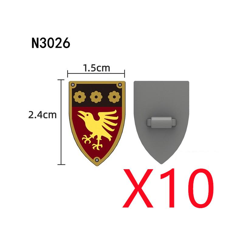 MOC Medieval Building Blocks Character Accessories Shields Armor Vests Warhorses Flags Set Mounts Toy Gifts Compatible Bricks
