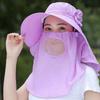 Face Mask Picking Tea Hat Flower Sunscreen Fisherman Hat Portable Women Sun Hat  Summer