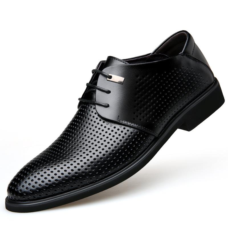 Men Formal Shoes 2024 Summer Breathable Fashoin Men's Leather Dress Shoes Office Business Shoes for Men Father Flats