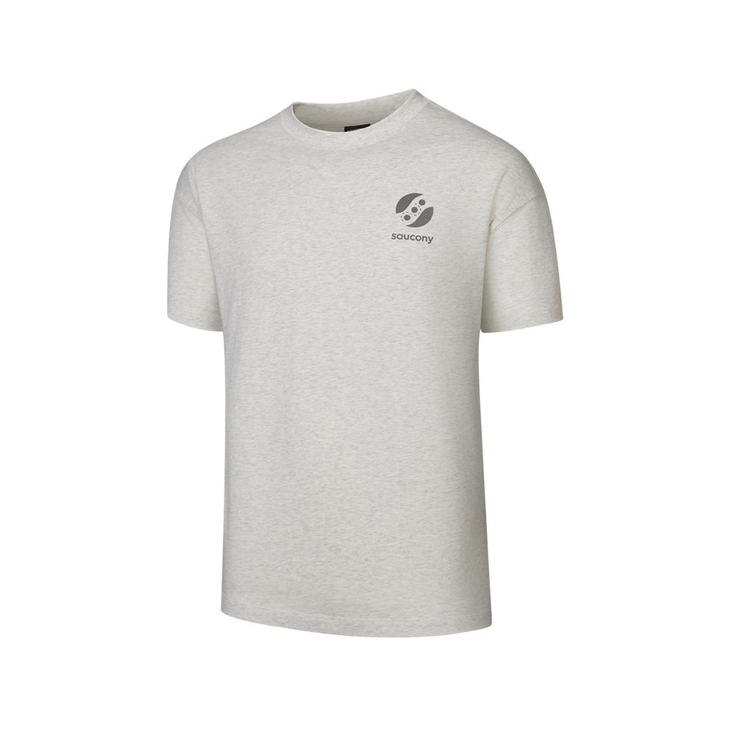 Saucony Natural Echo Fashion Comfortable Versatile Loose Short Sleeve T-Shirt Unisex Tops Off-White SA3259ST52O-HS018