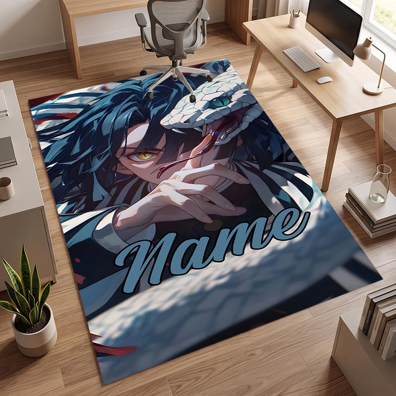 Obanai (1) Personalized Name Office Carpet Stylish Decor for Living Room Bedroom Kitchen