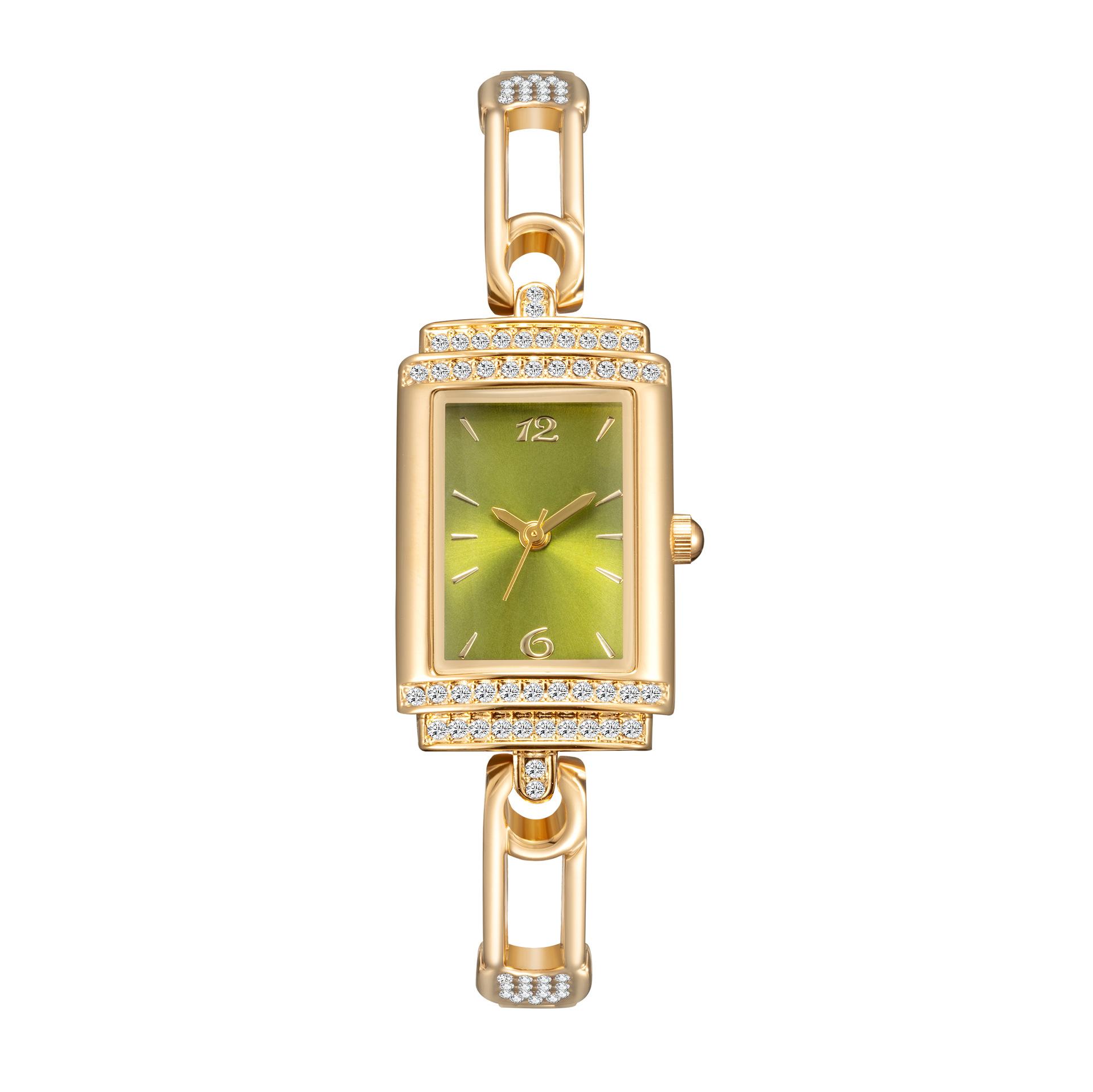 Fashion Steel Belt Women S Watch Square Watch Xiaoxiangfeng Gold Simple Diamond